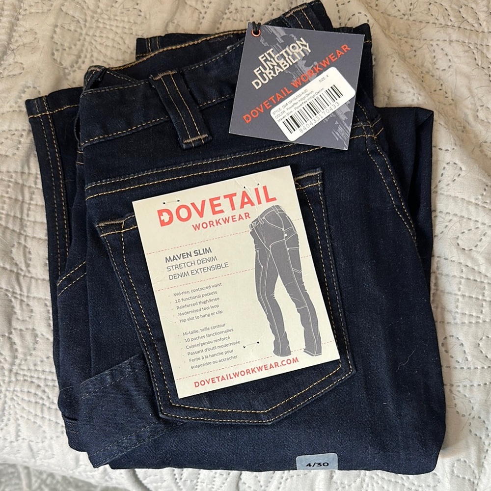 Dovetail Workwear Women's Boot Cut Jeans - Dark Blue